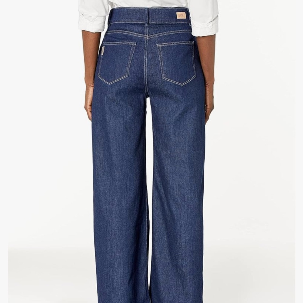 PAIGE Women's Harper High Rise Wide Leg Jeans - Blue - Picture 2 of 4